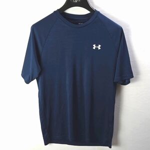 Under Armour Mens Dark Blue Short Sleeve Athletic Top Sz M